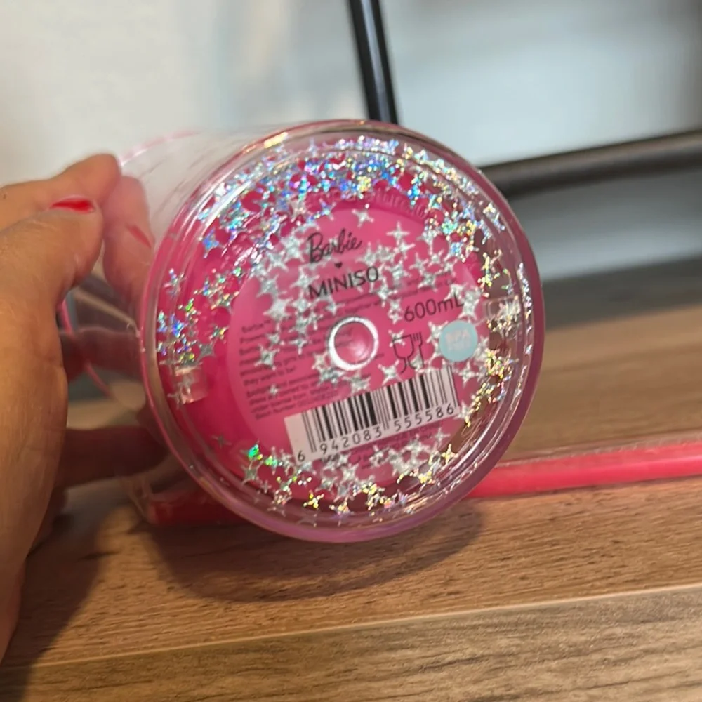 Barbie Pink Party Favor Tumbler with Straw 600ml PBA Free
